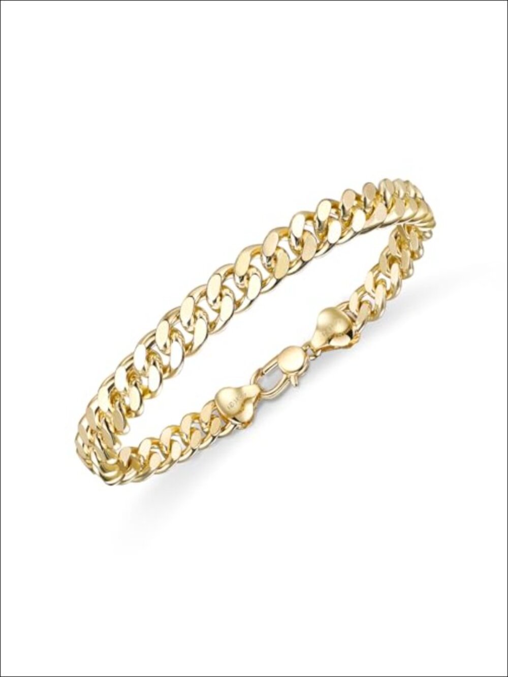 7mm Gold Cuban Link Chain Bracelet for Men Women Dainty Jewelry